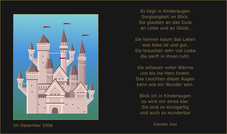 Ein Schloss wird mit virtuellen Bausteinen gebaut.