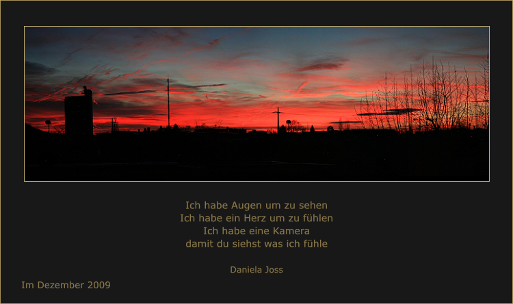 Sonnenuntergang wie ein Feuerwerk.