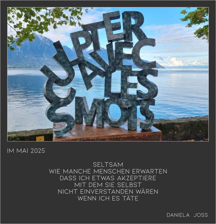 Skulptur mit grossen Buchstaben: Sculpter avec les mots.
