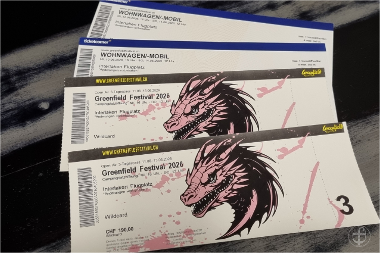 Zwei Greenfield Festival 2026 Wildcard und zwei Wohnwagen/Mobil Tickets.