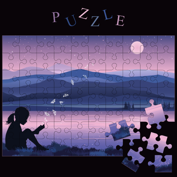 Puzzle, Einzelteile, mit eigenen Bildern gestalten.