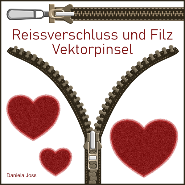 Reissverschluss, Vektor- Kontur- Bildpinsel